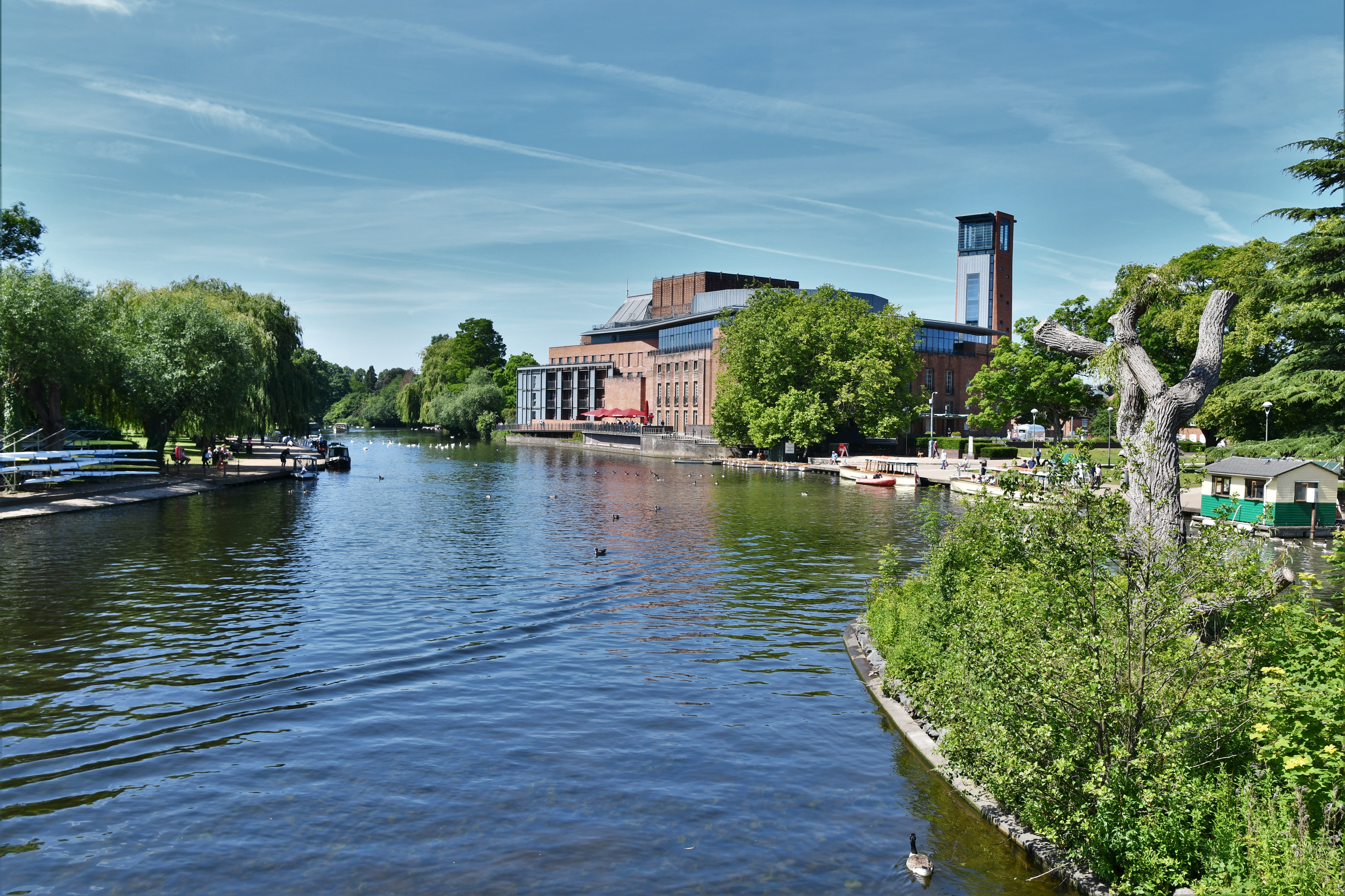 The Royal Shakespeare Theatre and River Avon in Stratford-upon-Avon