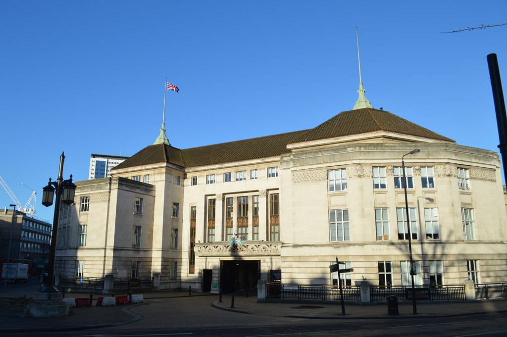 Wandsworth Town Hall viewed from the street